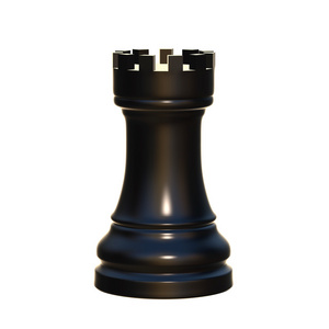 孤立的象棋雕像 3d 图
