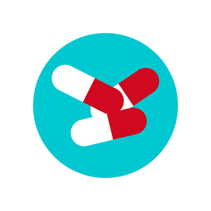 药片, 片剂, 药物扁平图标.医学,健康和医学的概念在线照片