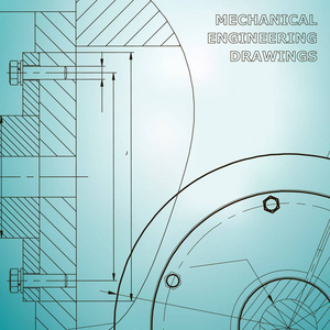 工程学科的背景。技术说明。机械工程。技术设计。仪器制造。封面, 横幅, 传单, 背景。企业形象。浅蓝色