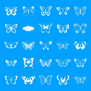 蝴蝶图标集，简单的样式