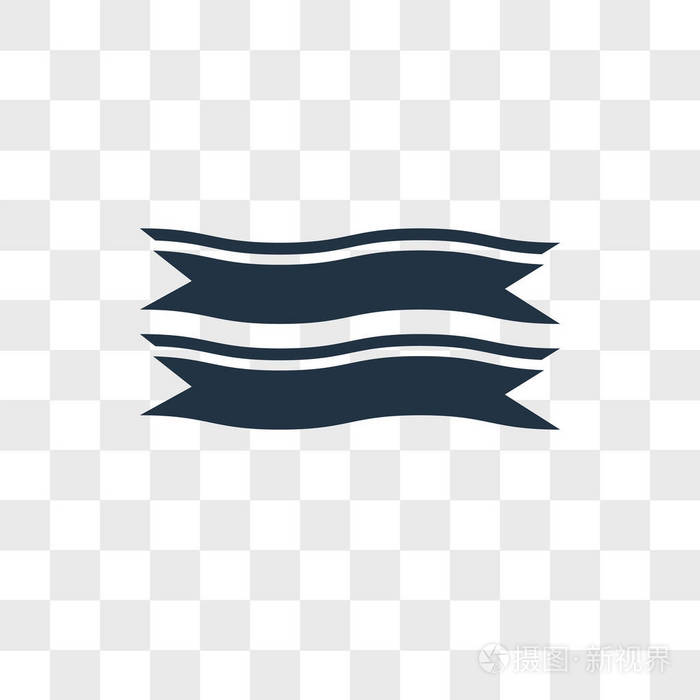 横幅矢量图标隔离在透明背景, 横幅标志设计