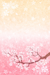樱桃春季日本纸背景