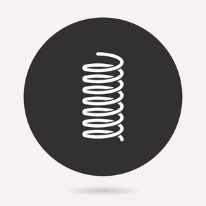 弹簧图标.矢量插图被隔离.图形和网页设计的简单象形文字照片