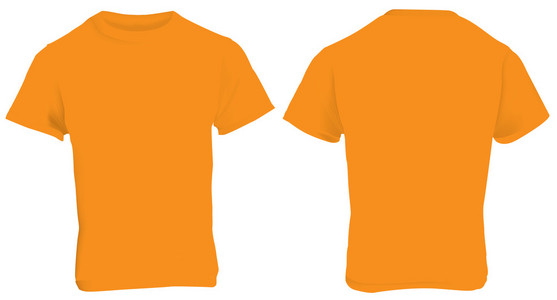 橙色衬衫模板