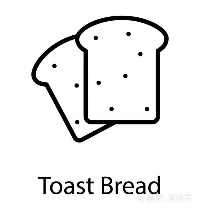 早餐吃的烤面包片插画-正版商用图片0smo9o-摄图新视界