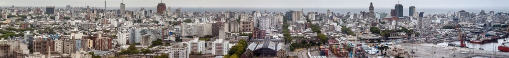 乌拉圭蒙得维的亚市鸟瞰图