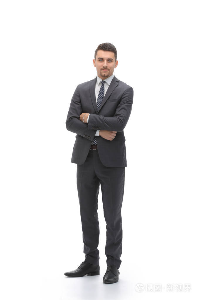 肖像在充分增长.现代商人