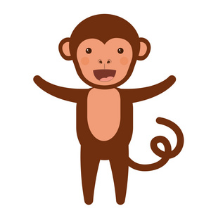 有趣的猴子字符分离图标设计
