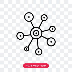 在透明背景下分离的分子矢量图标, 分子标志设计