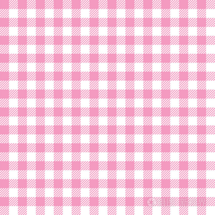 无缝的粉红色格子格子花纹纹理