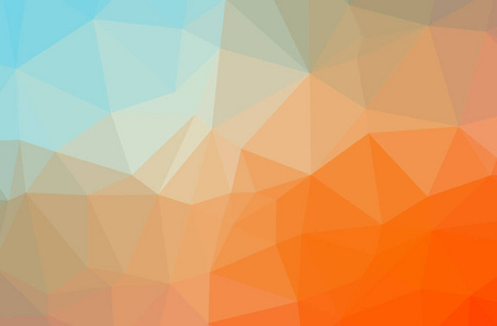 橙色 poligon 的插图美丽的多色背景