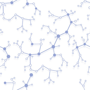 具有分子结构和通信的无缝模式。科学的概念。医学, 化学, 科学背景