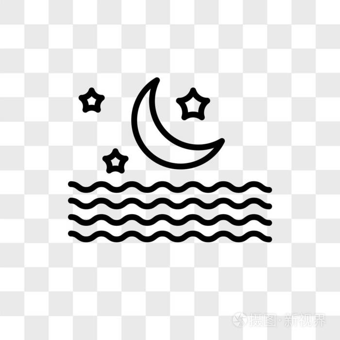 月亮矢量图标被隔离在透明背景上 月亮标志d插画 正版商用图片0sn65h 摄图新视界