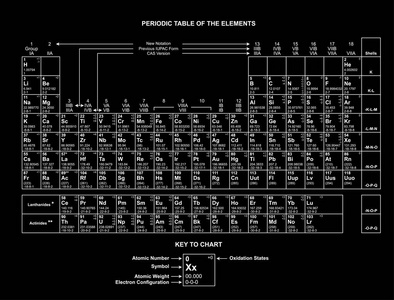 周期表图表列周期表图表元素化学矢量的周期性表白色背景插图