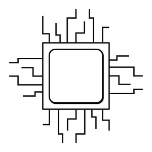 计算机处理器分离图标设计