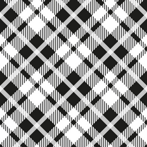 简单礼服黑白格子对角线无缝矢量花纹方格格子纹理几何简单正方形背景