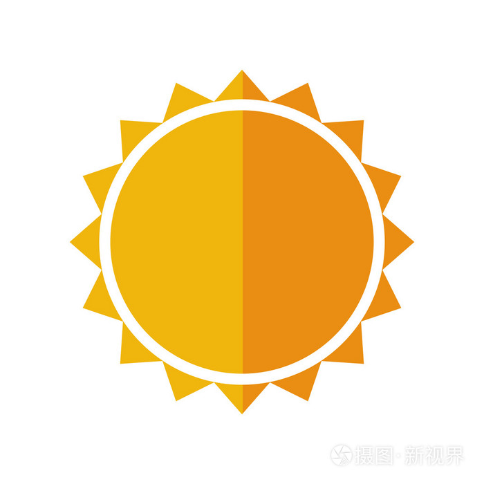 阳光明媚的太阳抽象的阳光图标.矢量图形