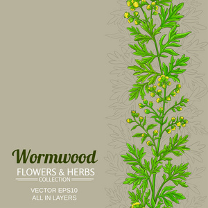 艾草矢量彩色背景下的艾草矢量图案照片