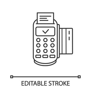 成功的 Pos 终端事务线性图标