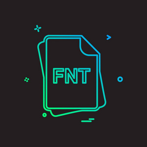 Fnt 文件类型图标设计向量