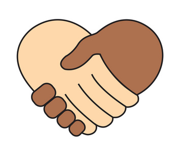 心的形状向量中握着的手照片