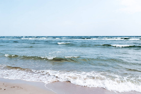 空的波罗的海从海滩被看见有用作为背景