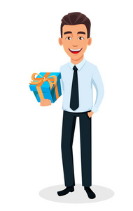 商务男士卡通人物藏品礼品盒.