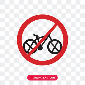 自行车矢量图标隔离在透明的背景, 自行车