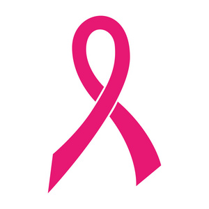 粉红丝带乳腺癌癌症符号图标