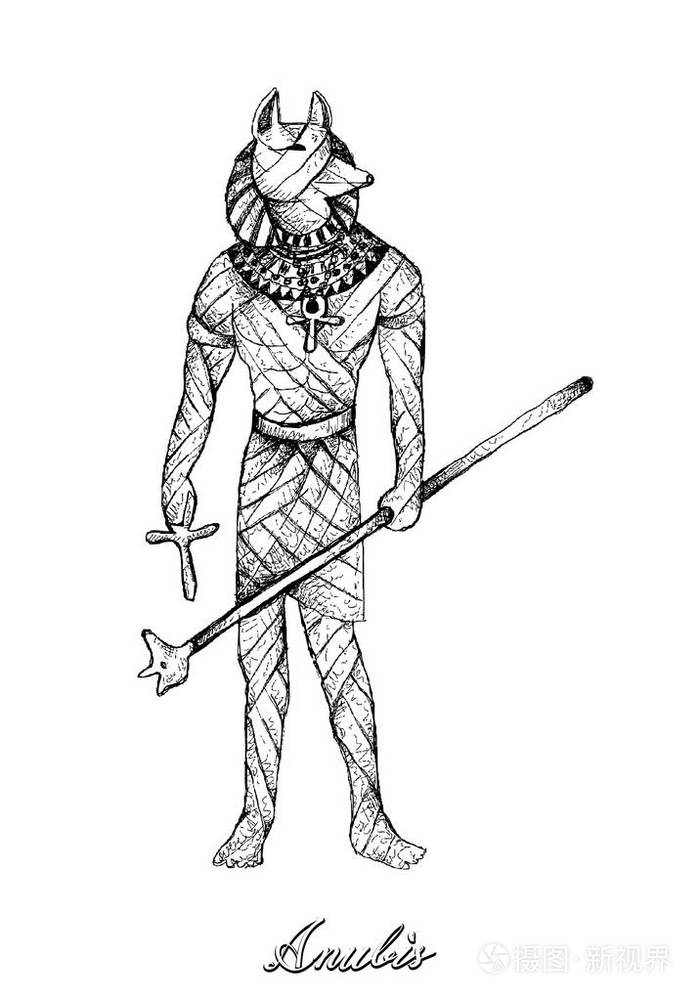 古代埃及宗教中与木乃伊和来世有关的神插画-正版商用图片0so1kh-摄图