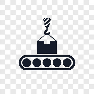 传输矢量图标隔离在透明背景, 传送带徽标概念照片