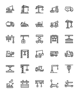 工业起重机线图标照片