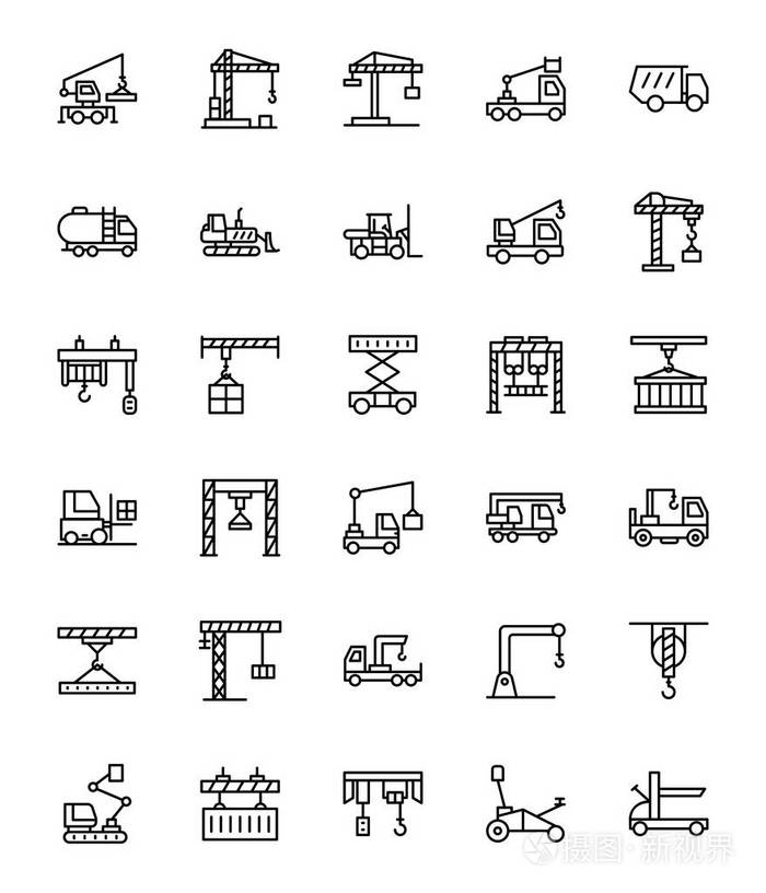 工业起重机线图标