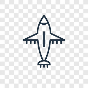 飞机矢量图标在透明背景下隔离, 飞机标志设计