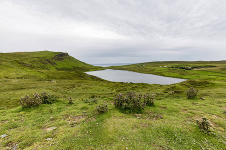 Waterstein 湖在苏格兰的斯凯岛上