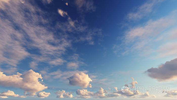 多云的蓝色天空抽象背景，蓝色天空背景与 ti