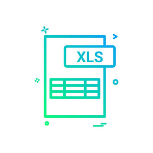 xls 文件格式图标矢量设计