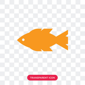 鱼向量图标被隔离在透明的背景, 鱼标志 d