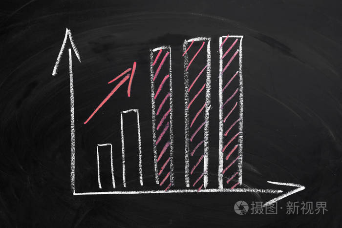 黑色背景下的生长线图