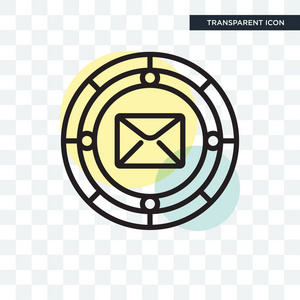 邮件矢量图标在透明背景上被隔离, 邮件徽标 d