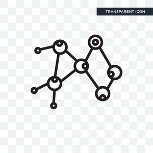 在透明背景下分离的分子矢量图标, 分子标志设计