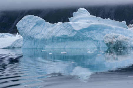 格陵兰 Narsusuaq 峡湾的蓝色冰山