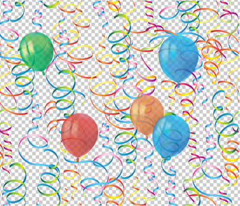 逼真的彩色气球与反射和蛇纹石在透明的背景。生日或贺卡设计元素的节日装饰元素。向量