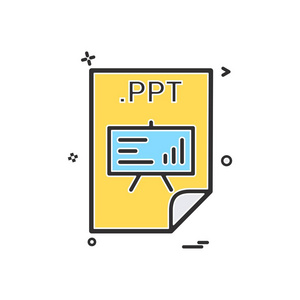 Ppt 应用程序下载文件文件格式图标矢量设计