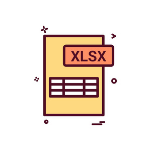 xlsx 文件格式图标矢量设计