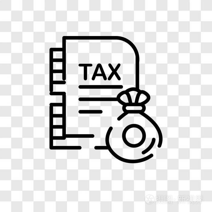 税矢量图标隔离在透明的背景, 税收标志设计插画-正版商用图片0sp35y