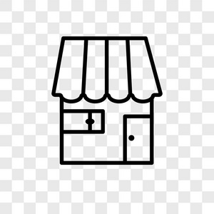 店铺矢量图标隔离在透明背景, 店铺徽标概念
