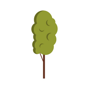 绿树图标在平面样式