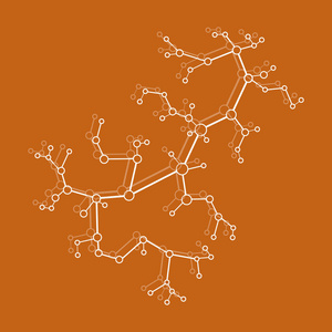 分子结构和通信。科学的概念。医学化学科学