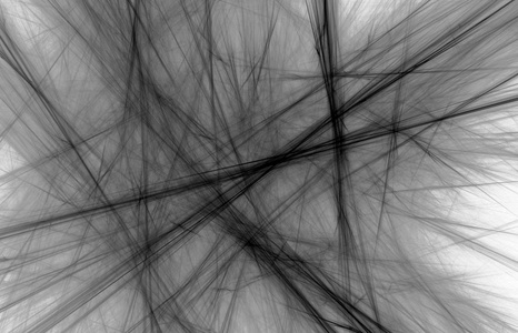 抽象黑白分形的白色背景。幻想分形纹理。数字艺术。3d 渲染。计算机生成的图像
